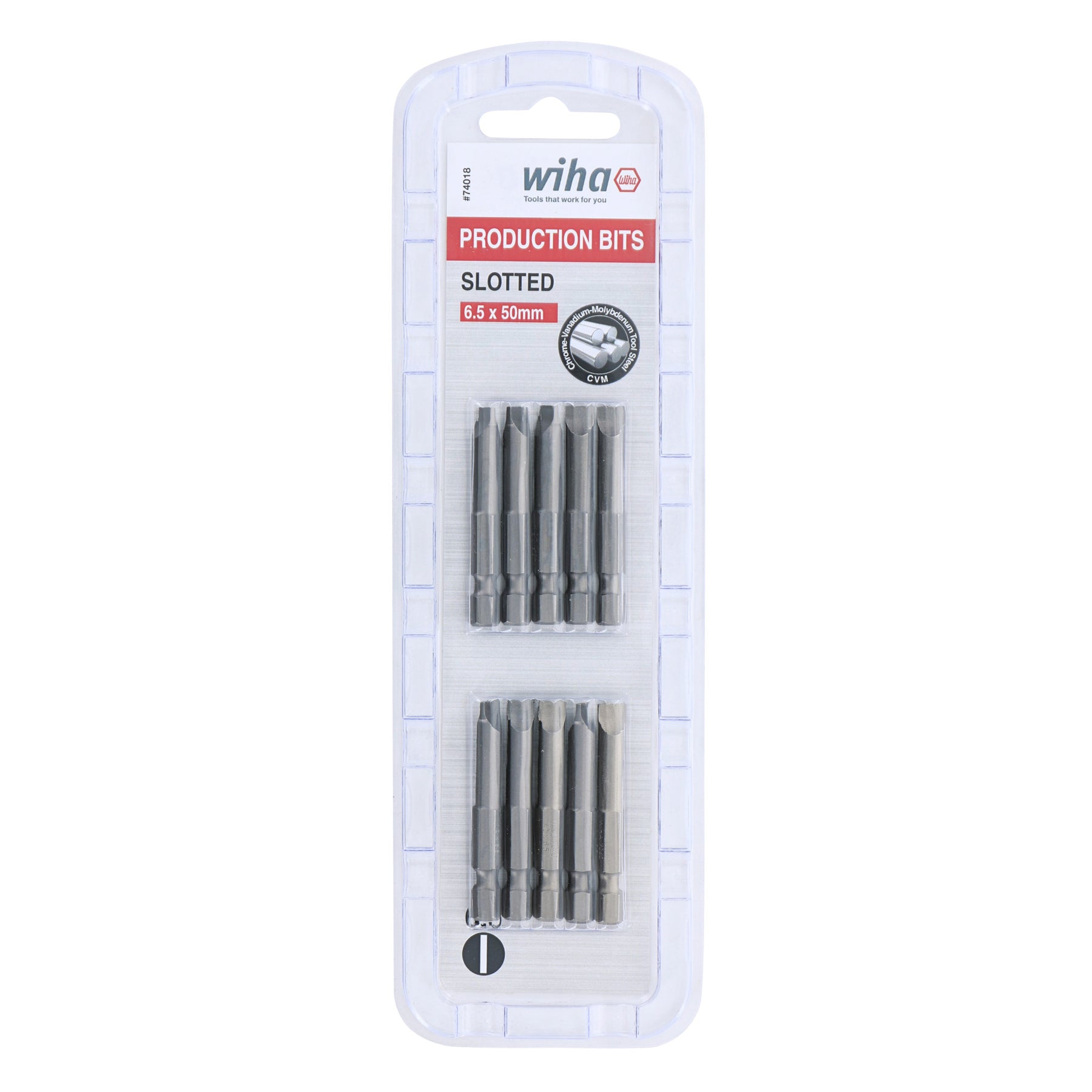 Slotted Bit 6.5 - 50mm -  10 Pack