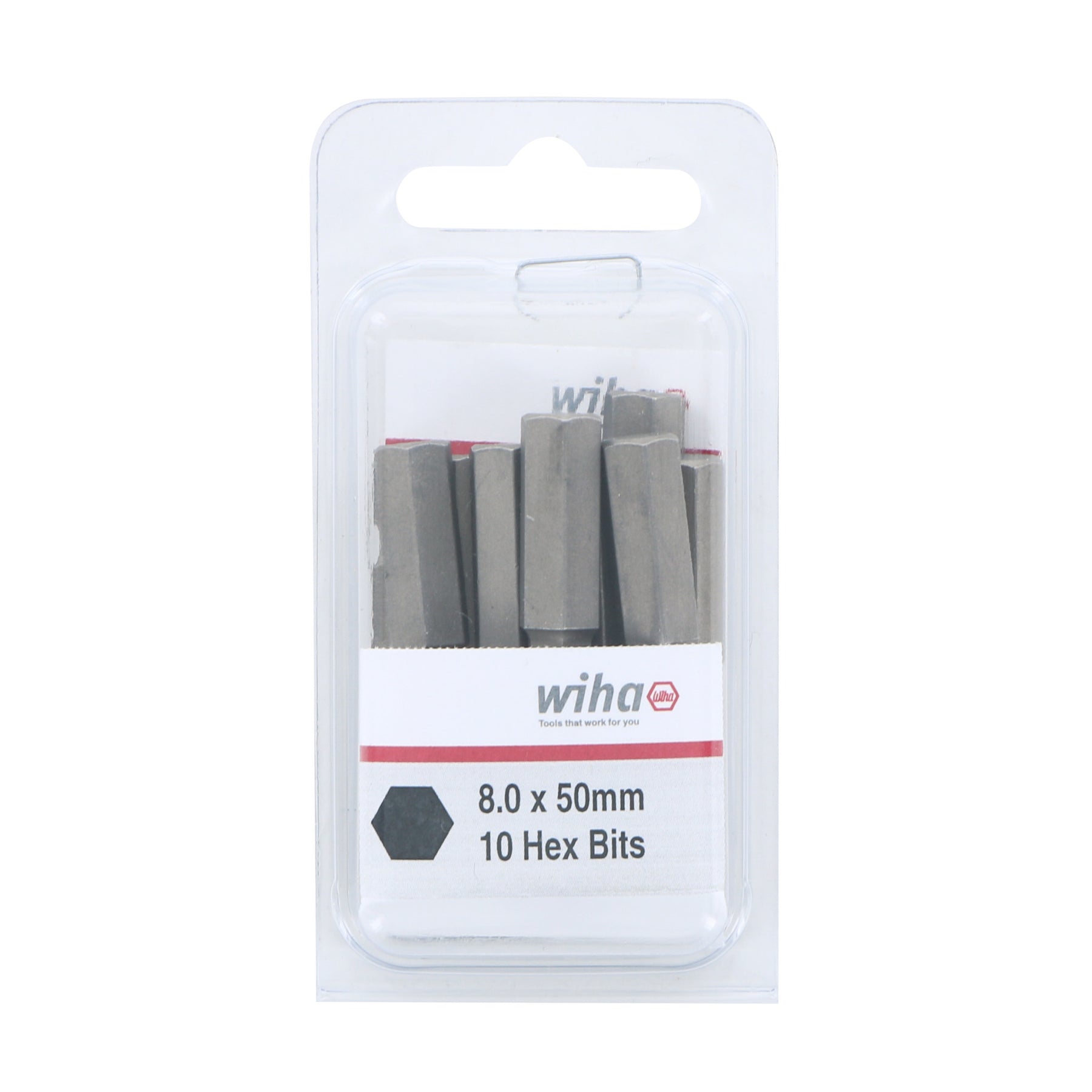 Hex Bit 8.0mm - 50mm -  10 Pack