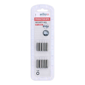 Security Hex Bit 1/4 - 25mm - 10 Pack