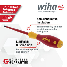 6 Piece Insulated SoftFinish Screwdriver Set - Slotted, Phillips