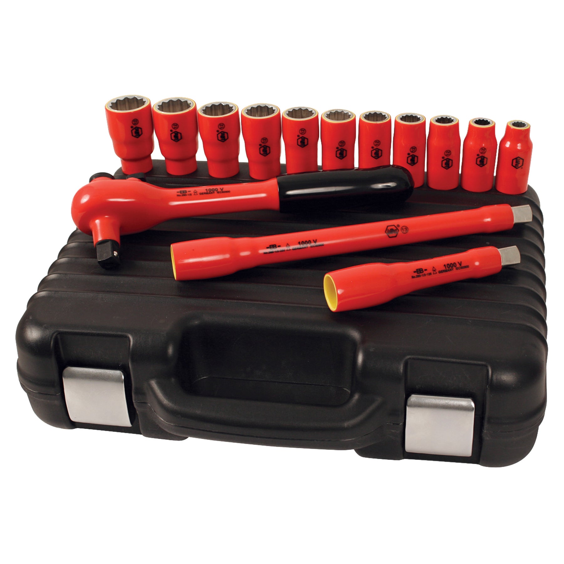 14 Piece Insulated Socket Set 1/2" Drive - Metric