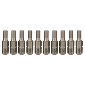 Hex Bit 4.0mm - 25mm - 10 Pack