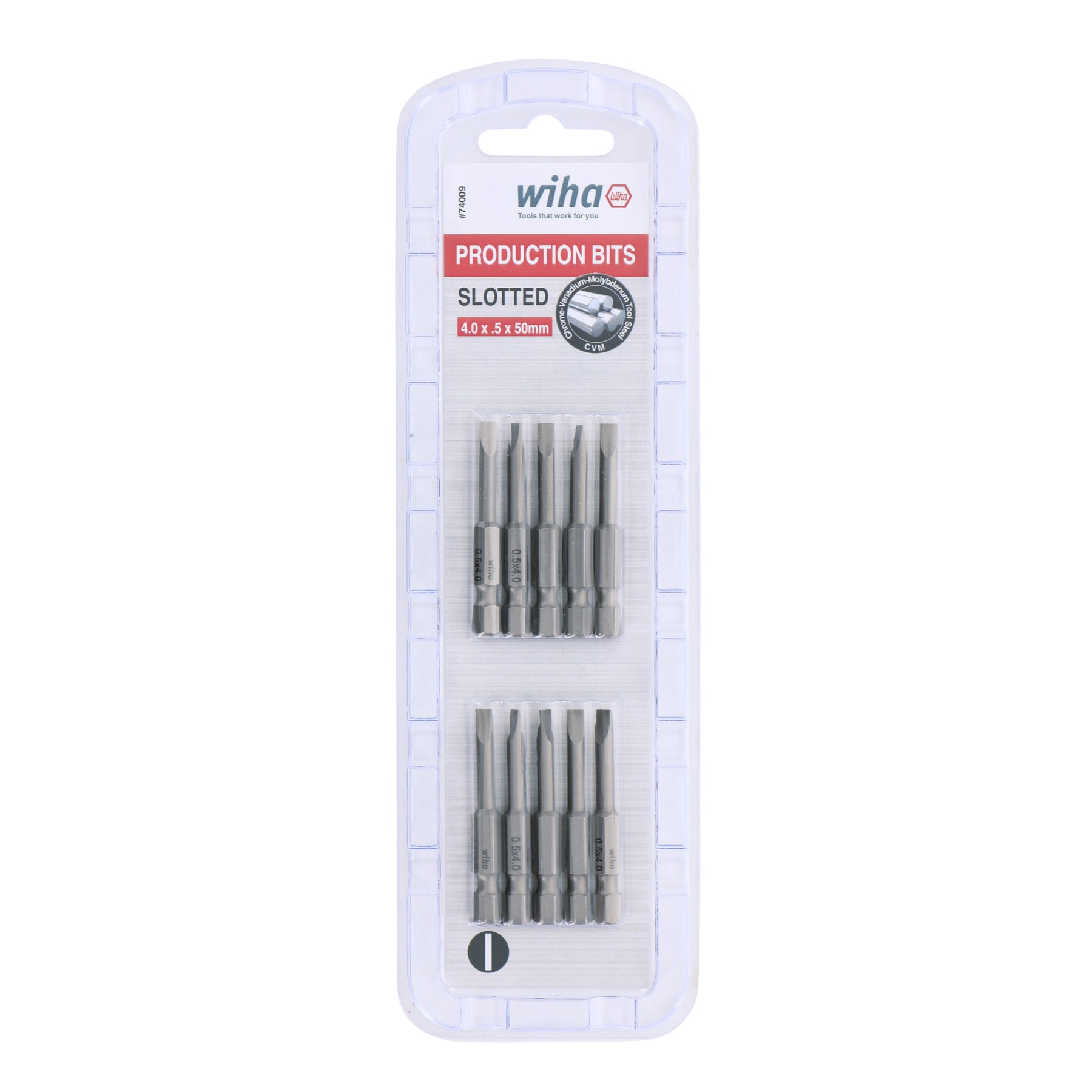 Slotted Bit 4.0 x .5 - 50mm -  10 Pack