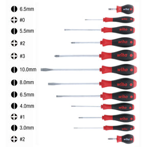 12 Piece SoftFinish Slotted and Phillips Screwdriver Set