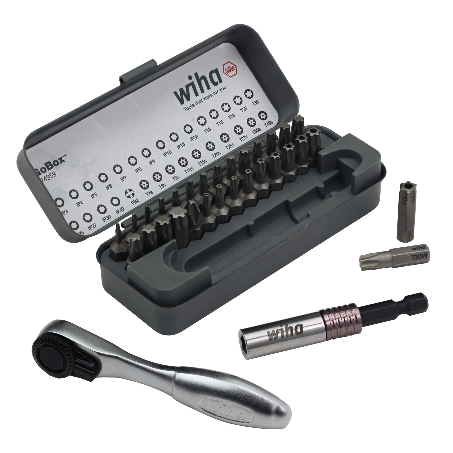 32 Piece GoBox Master Torx Bit Set with Mini Ratchet