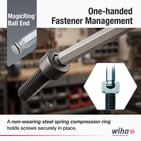 9 Piece MagicRing Ball End Long Arm Hex L-Key Set - Metric