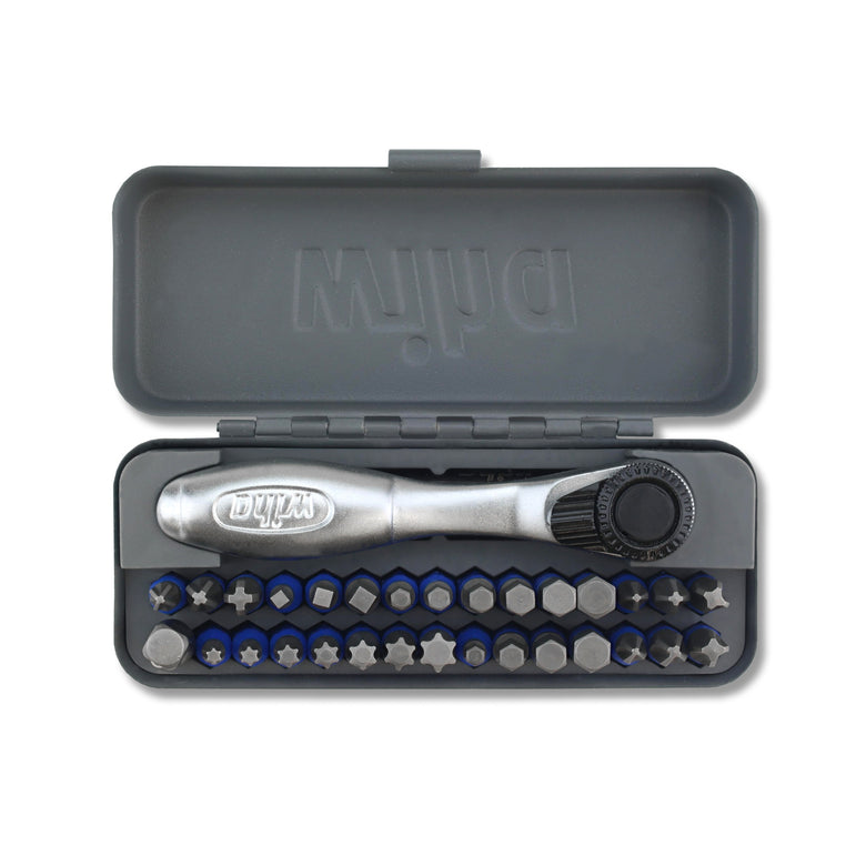 32 Piece GoBox TerminatorBlue Impact Bit Set with Mini Ratchet