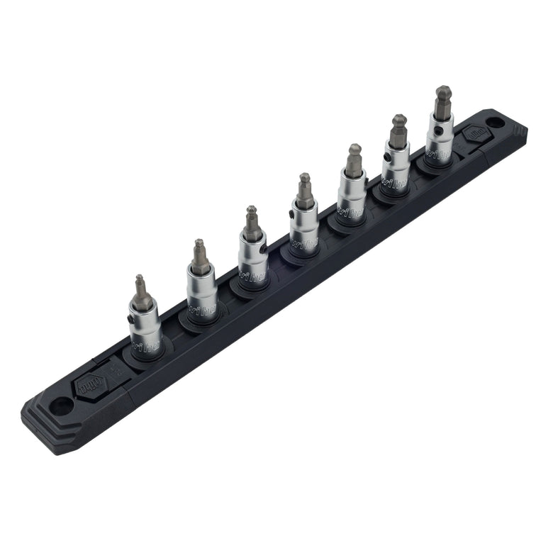 7 Piece Ball End Hex Socket Set 1/4" Drive - SAE