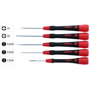 5 Piece PicoFinish Precision Slotted and Phillips Screwdriver Set