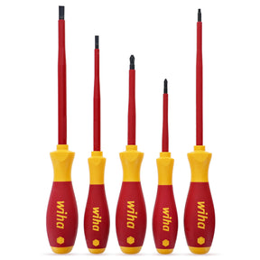 5 Piece Insulated SoftFinish Screwdriver Set - Slotted, Phillips, Square