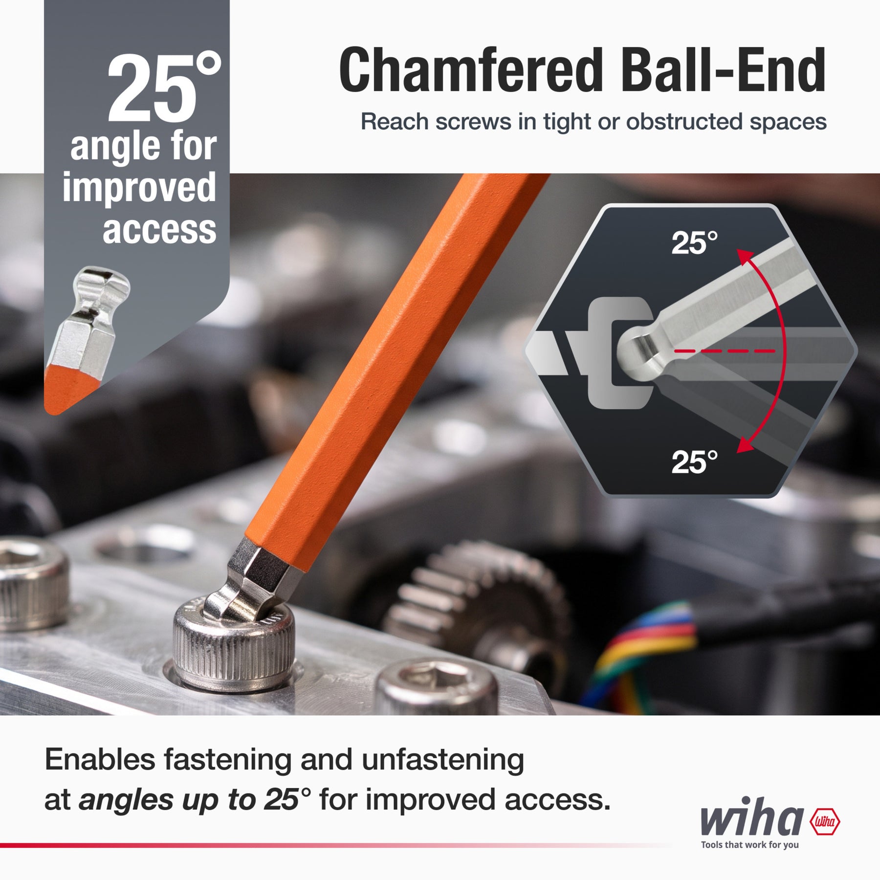9 Piece Ball End Color Coded Hex L-Key Set - Metric