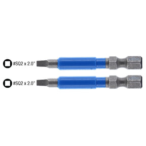 TerminatorBlue Impact Bit Square #2 - 2 Inch - 2 Pack