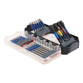 24 Piece GoStack TerminatorBlue Impact Bit Set with Nut Setters and Adapter