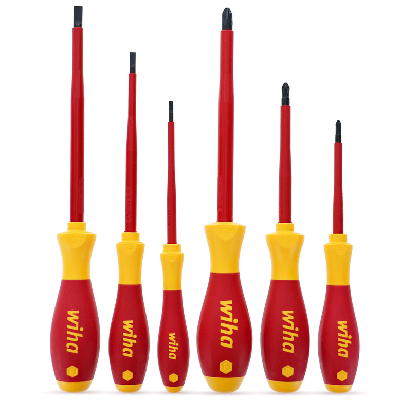 6 Piece Insulated SoftFinish Screwdriver Set - Slotted, Phillips