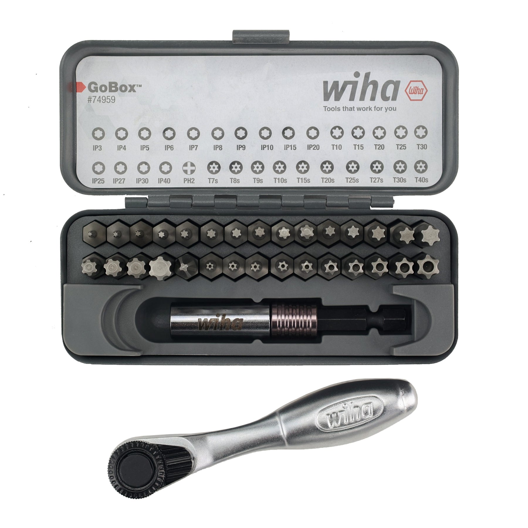 32 Piece GoBox Master Torx Bit Set with Mini Ratchet