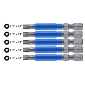 TerminatorBlue Impact Bit Torx T25 - 2 Inch - 5 Pack