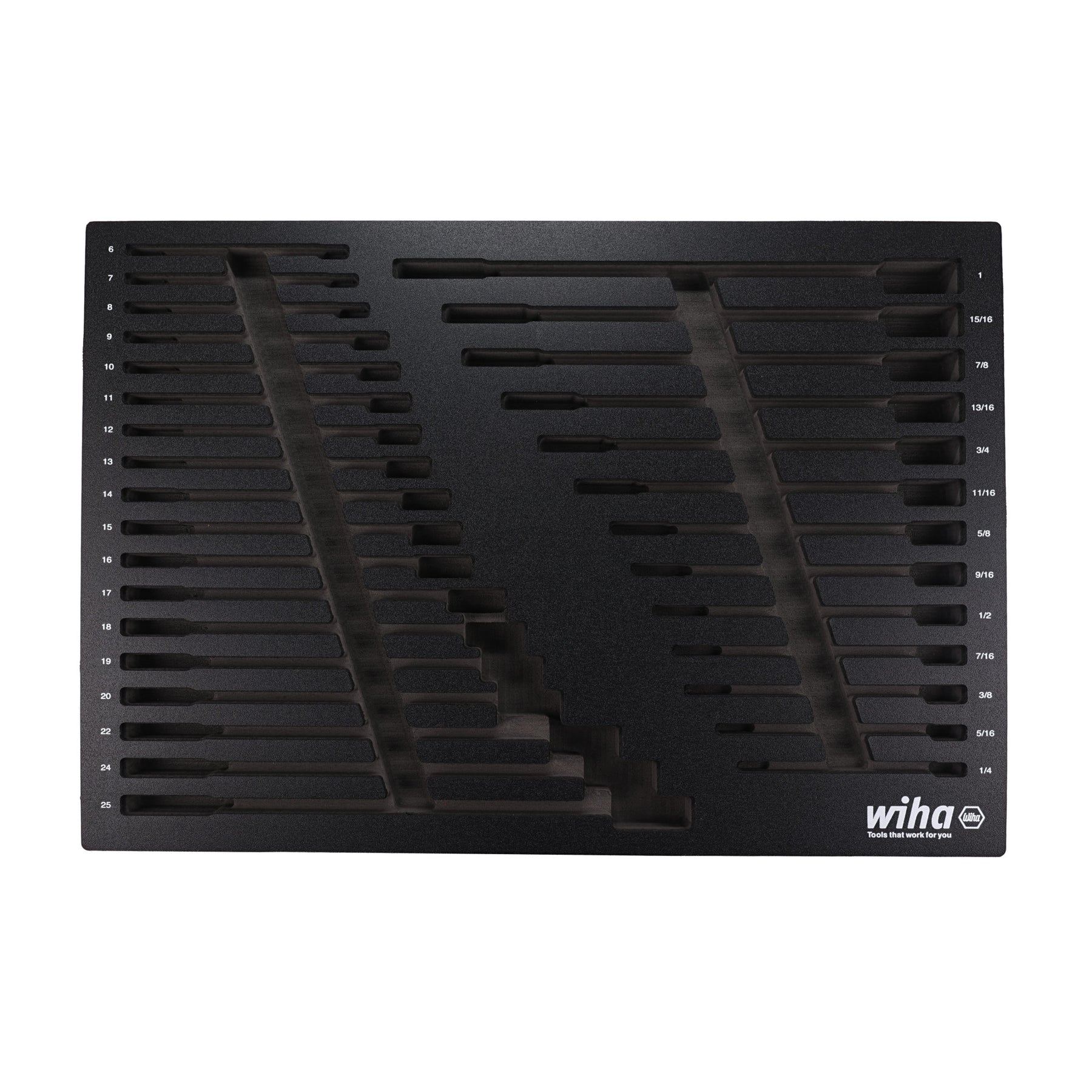 EMPTY FOAM TRAY FOR COMBINATION WRENCHES