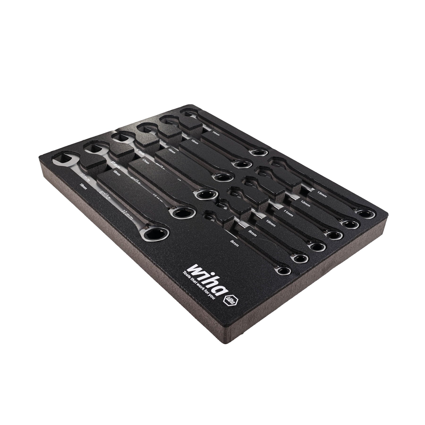 Metric MagicRing Ratcheting Wrench Tray Set