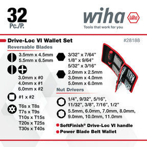 32 Piece Drive-Loc VI Wallet Set