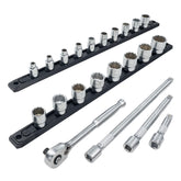 22 Piece Professional Socket Set -12 Point - 3/8" Drive - Metric