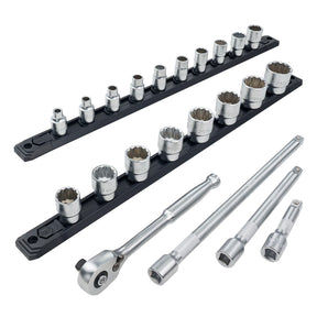 22 Piece Professional Socket Set -12 Point - 3/8" Drive - Metric
