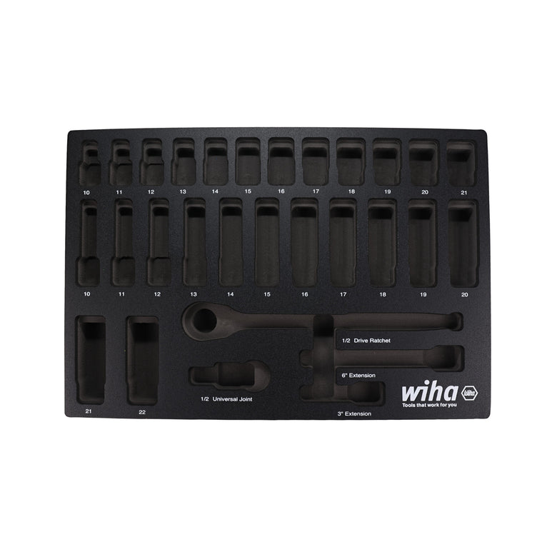 EMPTY FOAM TRAY FOR TRAY 1/2" METRIC SOCKET SET