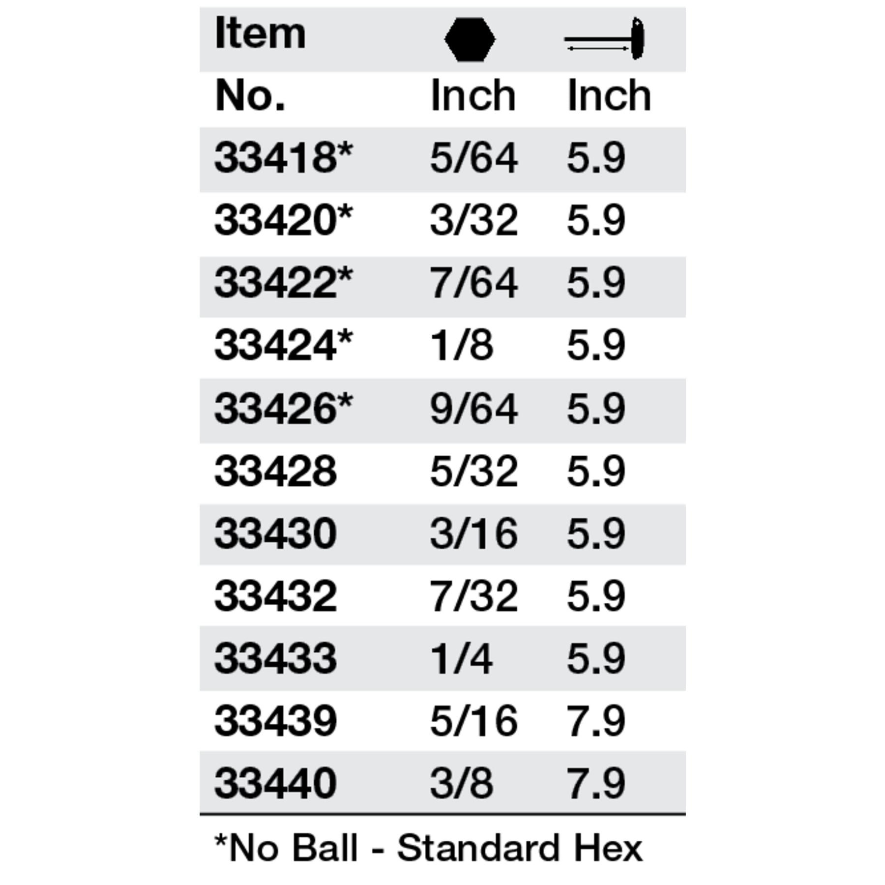 SoftGrip Hex T-Handle 9/64"