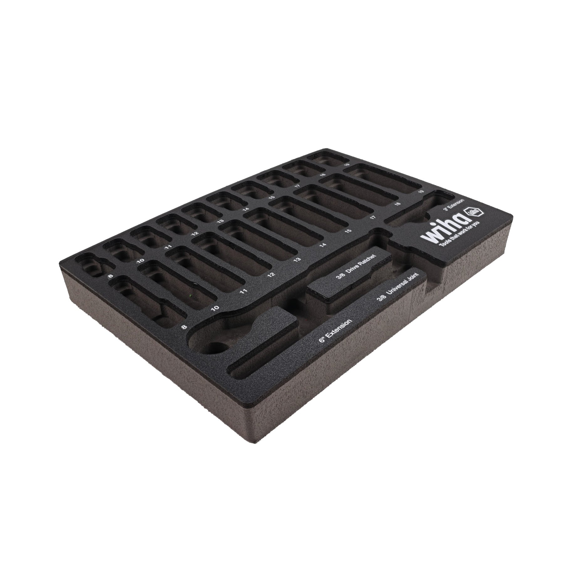EMPTY FOAM TRAY FOR 3/8" METRIC SOCKET SET