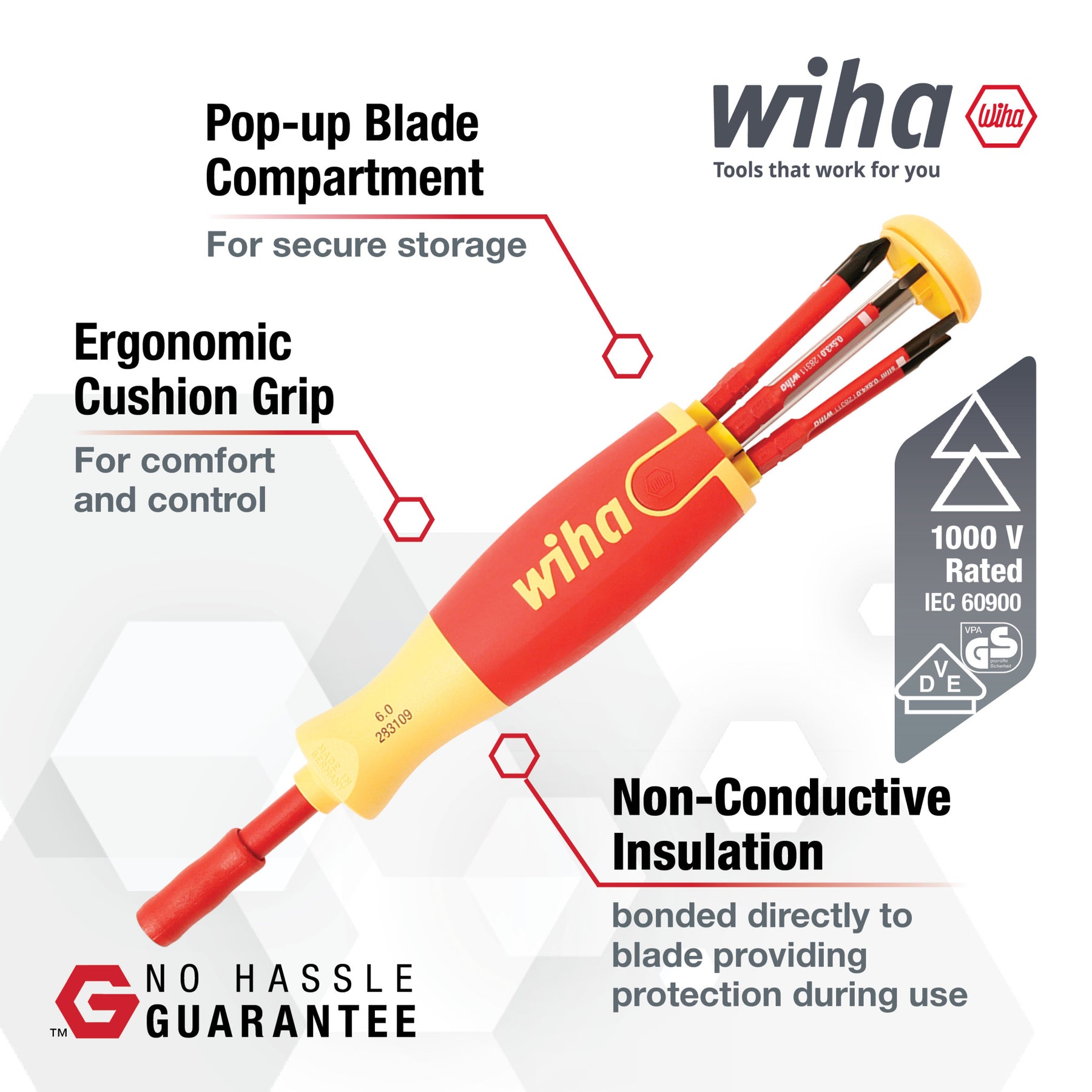 7 Piece Insulated SlimLine Ultra-Driver Blade Set Slotted, Phillips, Terminal