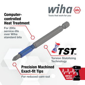 TerminatorBlue Impact Bit Phillips #1– 3.5" Length - 2 Pack