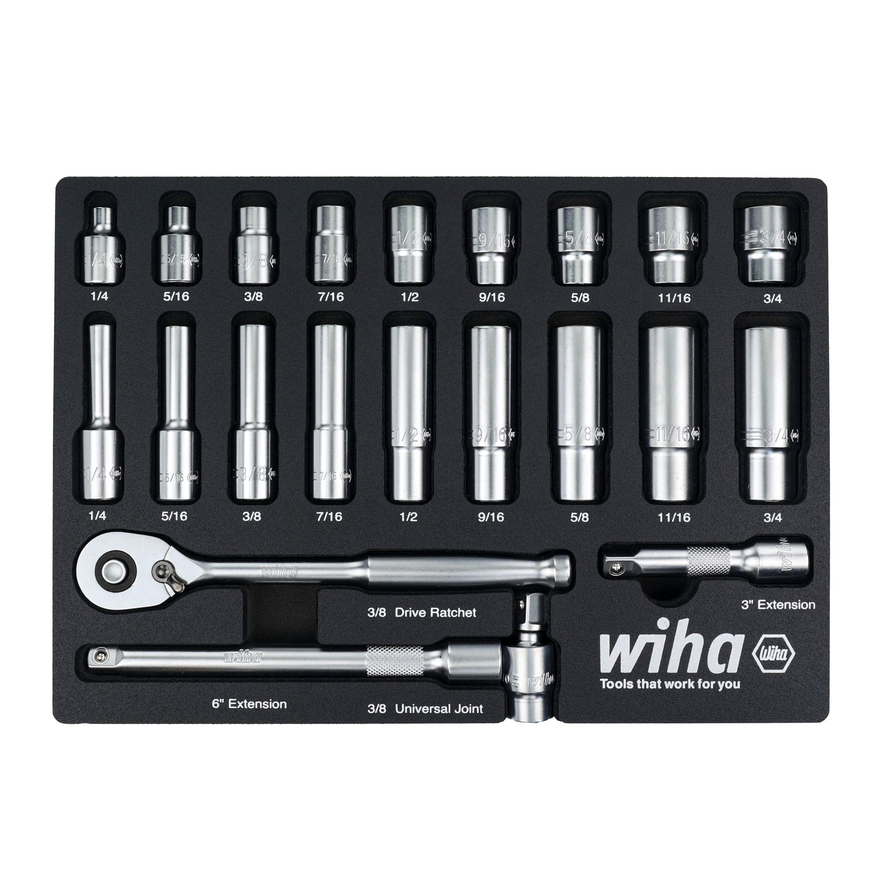 EMPTY FOAM TRAY FOR 3/8" INCH SOCKET SET