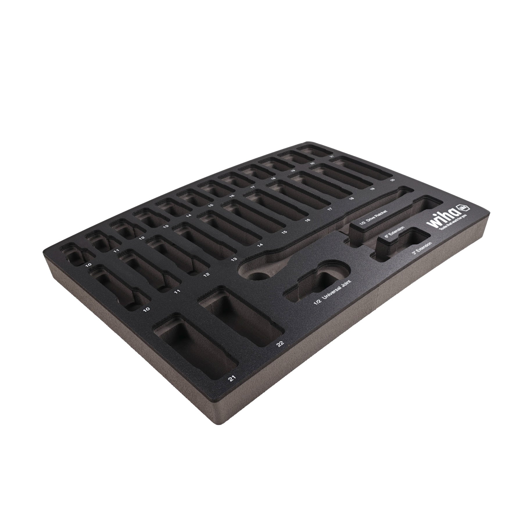 EMPTY FOAM TRAY FOR TRAY 1/2" METRIC SOCKET SET