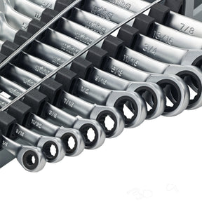 24 Piece Combination Ratchet Wrench Set - Metric and SAE