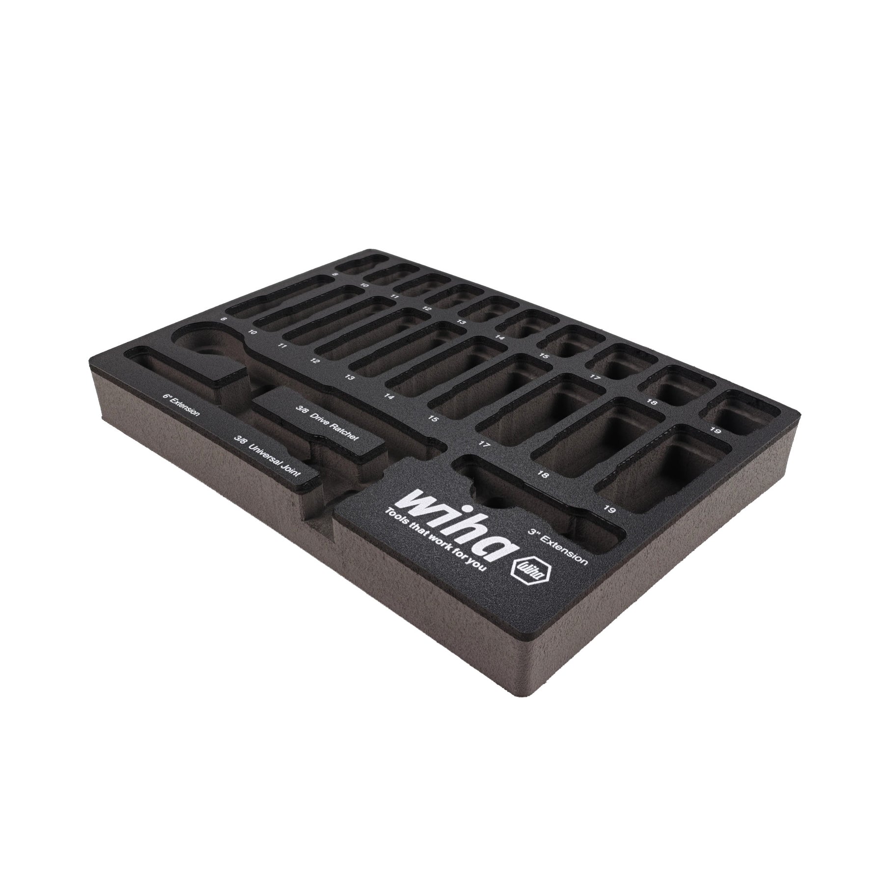 EMPTY FOAM TRAY FOR 3/8" METRIC SOCKET SET