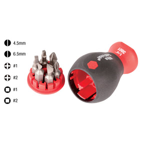 7 Piece SoftFinish Stubby Bit Holder Set - Slotted, Phillips, Square
