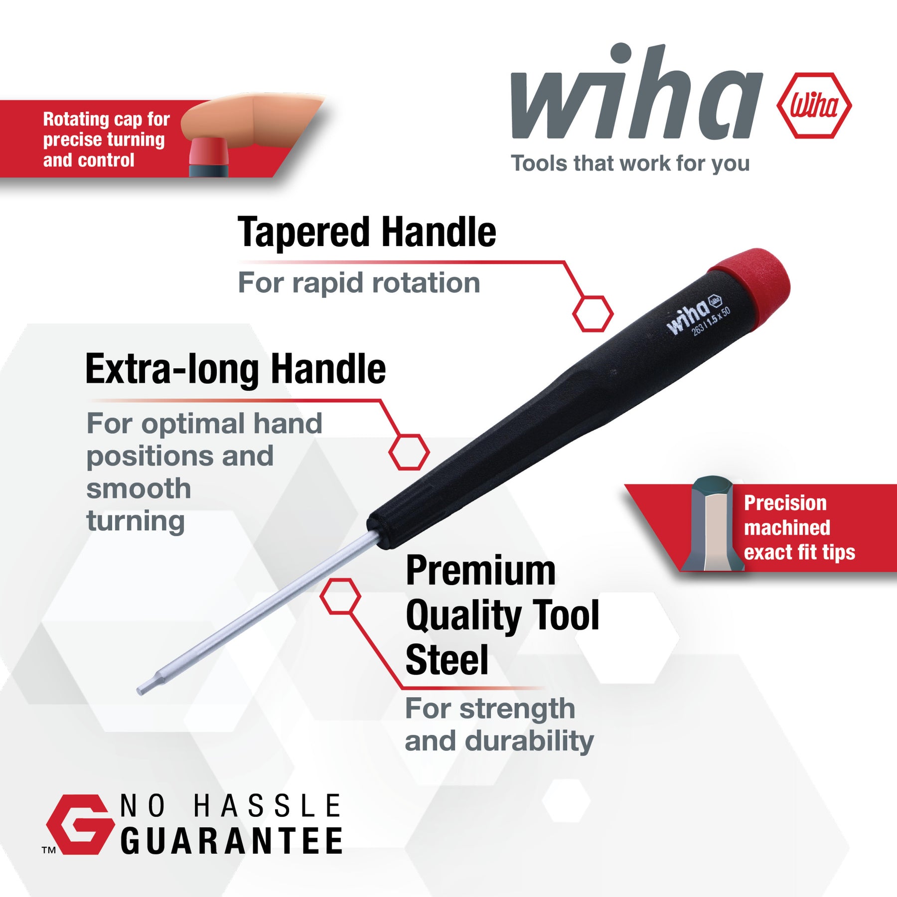 7 Piece Precision Hex Screwdriver Set - Metric