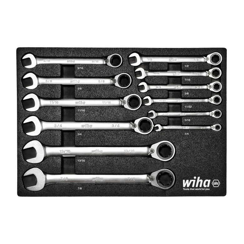SAE MagicRing Ratcheting Wrench Tray Set