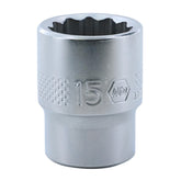 Wiha 33730 12 Point - 3/8 Inch Drive Socket - 15.0mm