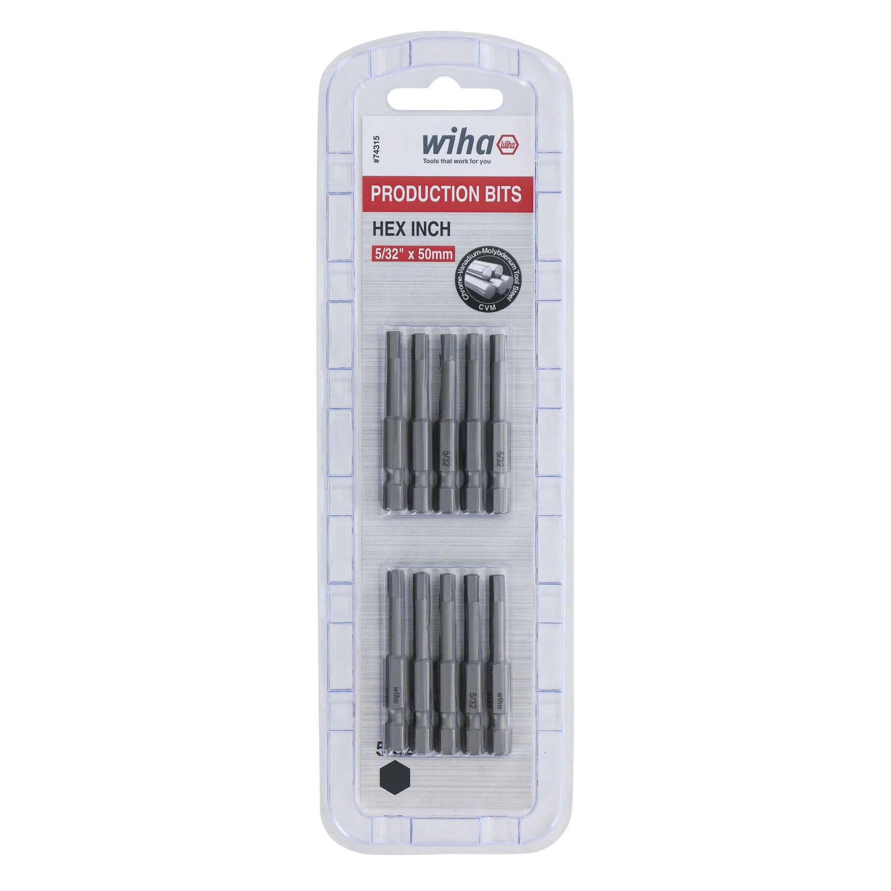 Hex Bit 5/32 - 50mm -  10 Pack