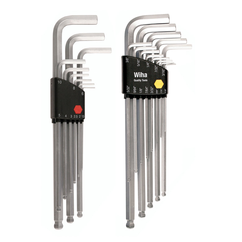 22 Piece Ball End Hex L-Key Set - Inch - Metric