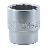 Wiha 33735 12 Point - 3/8 Inch Drive Socket - 20.0mm