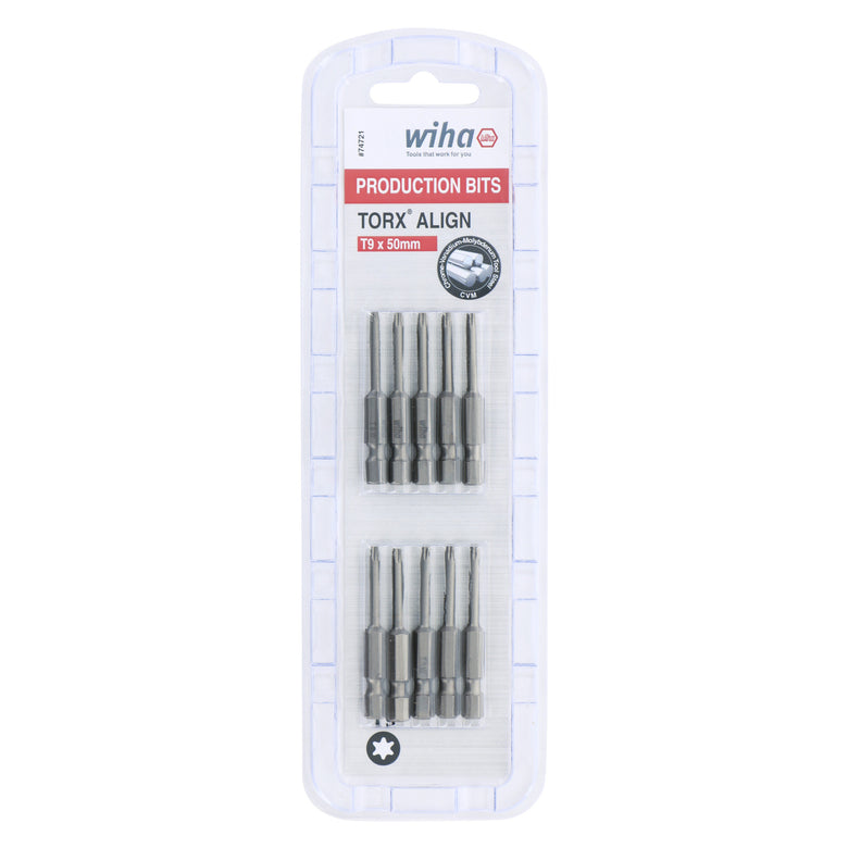 Torx Align Power Bit T9 x 50mm - 10 Pack