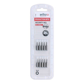 Security Hex Bit 2.0 - 25mm - 10 Pack