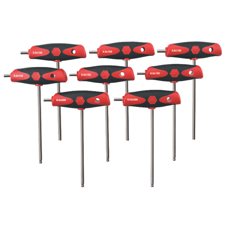 8 Piece SoftGrip Dual Drive Hex Metric T-Handle Set
