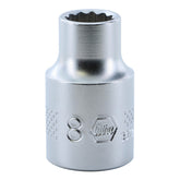 Wiha 33723 12 Point - 3/8 Inch Drive Socket - 8.0mm