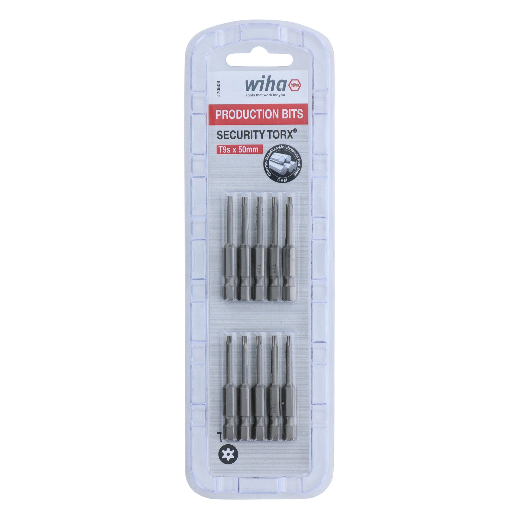 Security Torx Bit T9s - 50mm -  10 Pack