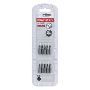 Slotted Bit 6.5mm - 25mm (1/4) - 10 Pack