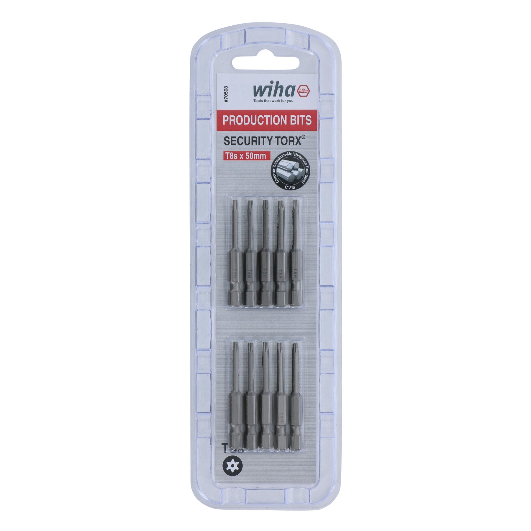 Security Torx Bit T8s - 50mm -  10 Pack