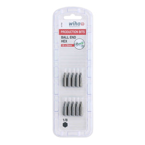 Ball End Hex Bit 1/8 - 25mm - 10 Pack