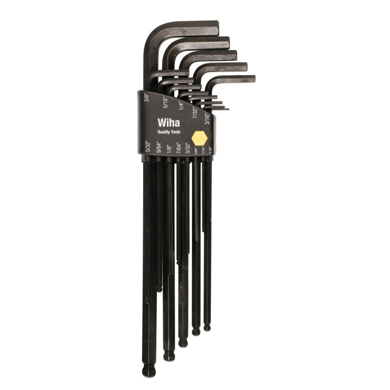 13 Piece Ball End Long Arm Hex L-Key Set - Inch